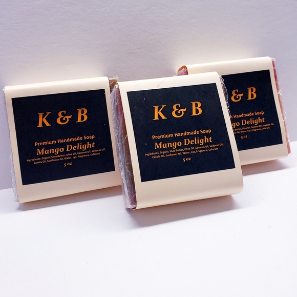 MANGO DELIGHT Premium Handmade Natural Body Bar Soap, 5 oz (3 pack) - Picture 4 of 6